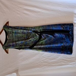 Sleeveless Monet Print Dress